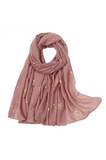 Bysonglezai Foulard Femme Echarpe Écharpe Châle Homme Foulards Écharpe Imprimante Châle Uni Doux Étole Onesize Rose