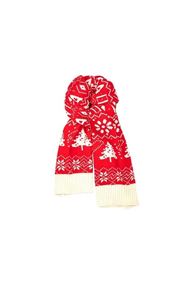 KIZQYN Foulard Femme Écharpe Rouge Chaude Mode Polyvalent Style Mignon Cou Noël châle épaissi, 190cm Foulard