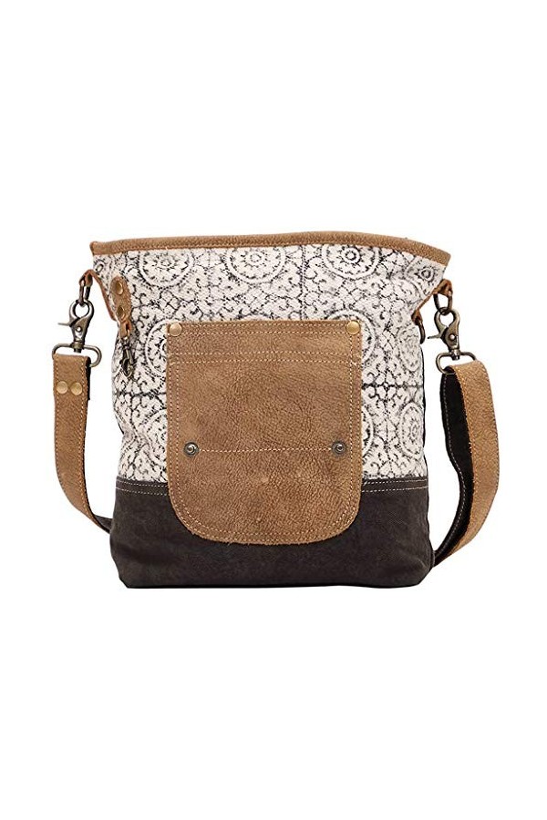 Myra Bag S-1445 Sac à bandoulière en toile et cuir