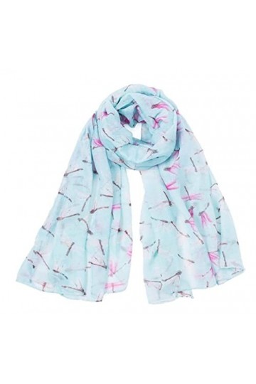 MOBAAK Echarpes Et Foulards Femme Écharpes Châle Doux Léger Écharpe Protection Solaire Libellule Imprimé Châle Cadeau Foulard