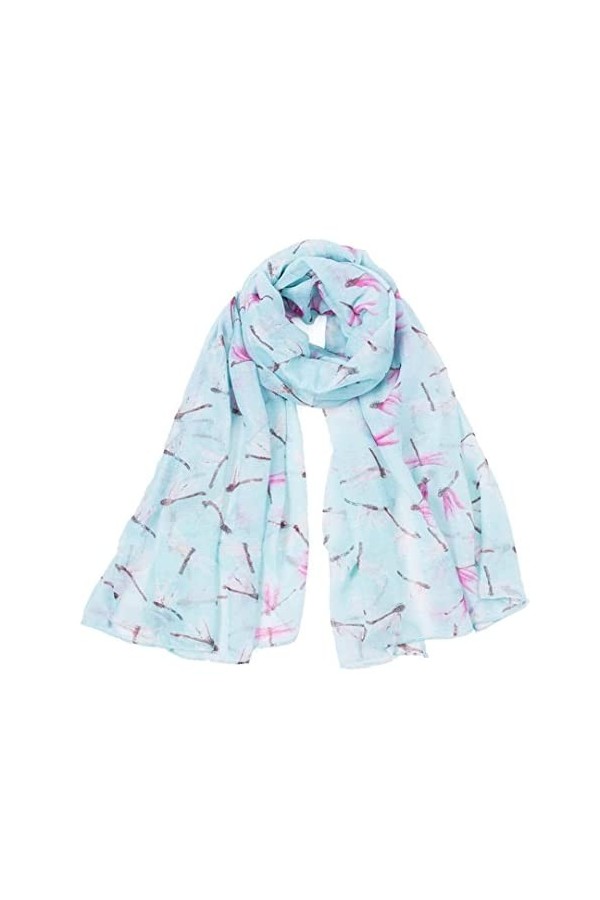 MOBAAK Echarpes Et Foulards Femme Écharpes Châle Doux Léger Écharpe Protection Solaire Libellule Imprimé Châle Cadeau Foulard