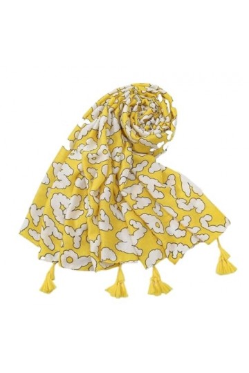 Écharpe Etole Foulard Echarpe Écharpe Femme Jaune Décoration Châle Écharpe De Protection Solaire Pour Voyage Plage Châle Col