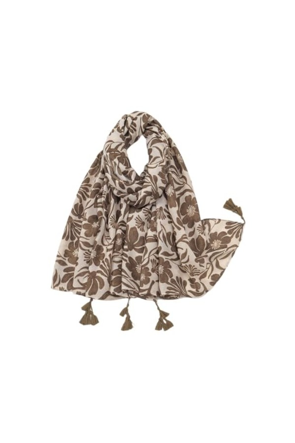 Écharpe Etole Foulard Echarpe Écharpe À Pampilles, Châle Imprimé Floral Pour Femmes, Prise De Photos, Protection Solaire Tout