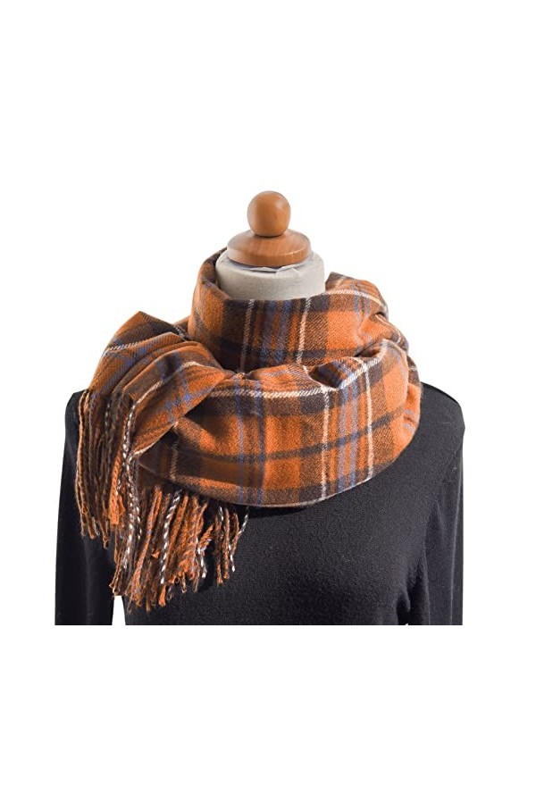 Écharpe dhiver pour femme Grande étole douce Foulard en laine de cachemire chaud Pashmina Élégant Châle à carreaux léger Gra