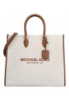 Michael Kors Mirella Grand sac fourre-tout Signature MK, Vanille Mk
