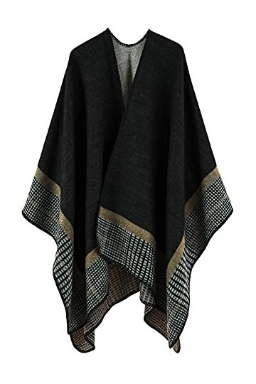 Écharpe Cape Elégant Foulard Chaud Couverture Châle Poncho Femme Hiver Chaud
