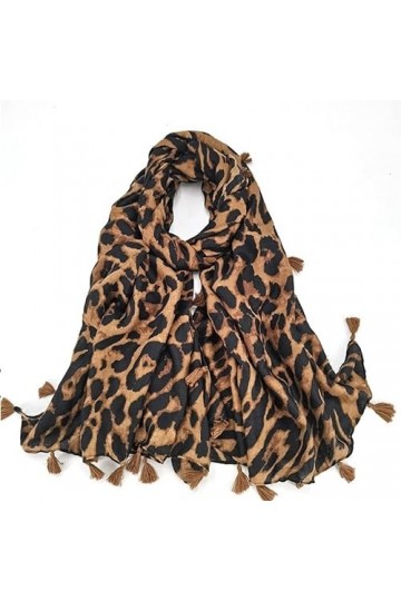 PacuM Écharpe dhiver de mode, Wraps Femme Foulards Châles Femmes Hijabs Viscose Sexy Léopard Dot Gland Écharpe Foulards Foul