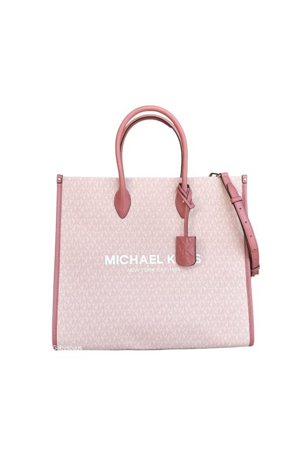 Michael Kors Mirella Grand sac fourre-tout Signature MK, Vanille Mk