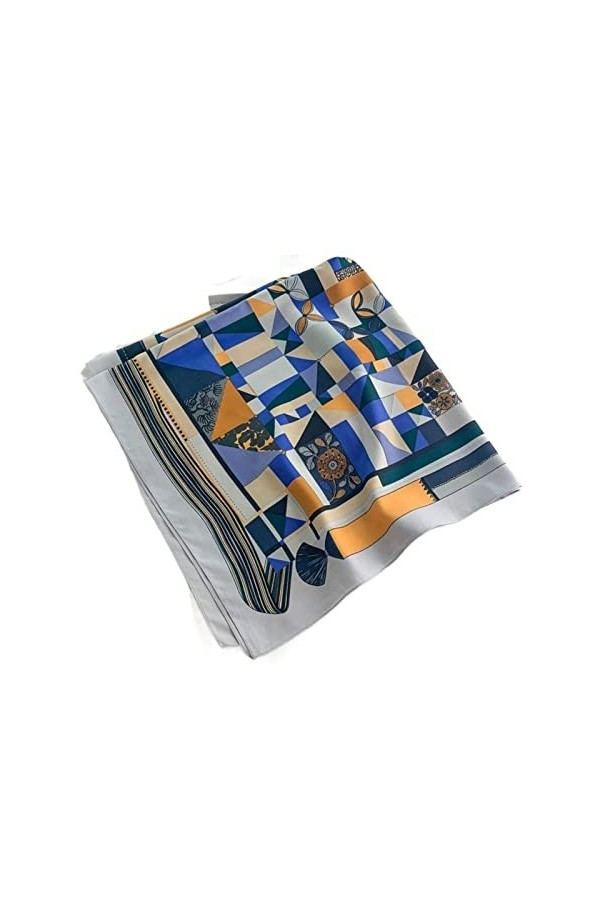 RILOOP Écharpe Châle Écharpes dhiver pour femmes Impression Dames Foulards de mode Foulard en satin 90 * 90 cm Foulards Wrap