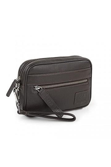 Lois - Pochettes Homme Main en Cuir - Pochette Homme Main Fonctionnelle. Pochette de poignet. Sac a Main Homme Multipoches, M