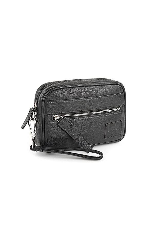 Lois - Pochettes Homme Main en Cuir - Pochette Homme Main Fonctionnelle. Pochette de poignet. Sac a Main Homme Multipoches, M