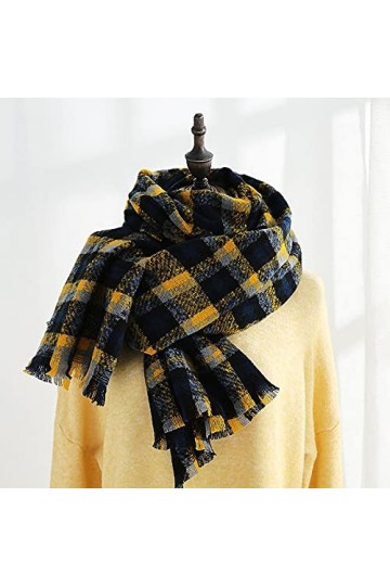 Bysonglezai Foulard Femme Echarpe Écharpe Châle Homme Foulards Écharpe À Carreaux Nouvelle Écharpe Douce Hiver Femmes Chaud M