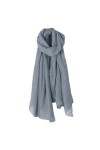 BUJNIE Foulard long en coton et lin pour femme - Couleur unie - Bordeaux