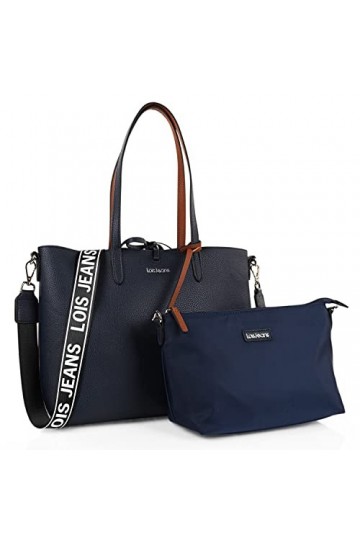 Lois - Sac a Main Femme - Sac à Main Femmes Bandoulieres - Sac de Cours. Sacs à Main en Polipiel reversible. Grand Sac a Main