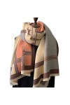 KIZQYN Foulard Femme Grand châle Chaud imprimé à la Mode avec écharpe Chaude châle décorative en Automne et en Hiver Foulard 
