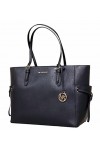 Michael Kors Gilly Large Jet Set Drawstring Top Zip Tote Black Saffiano Leather