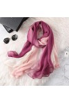 Femme Écharpe Spring Solid Silk Foulard Femmes/Dames Dégimal Long Long Bandana Soft Soft Shrawls Plus Foulard féminin de Plag