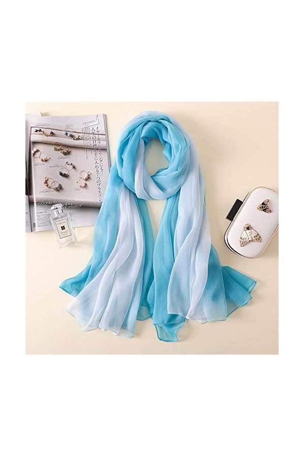 Écharpe Chale Femme Spring Solid Silk Foulard Femmes/Dames Dégimal Long Long Bandana Soft Soft Shrawls Plus Foulard féminin d