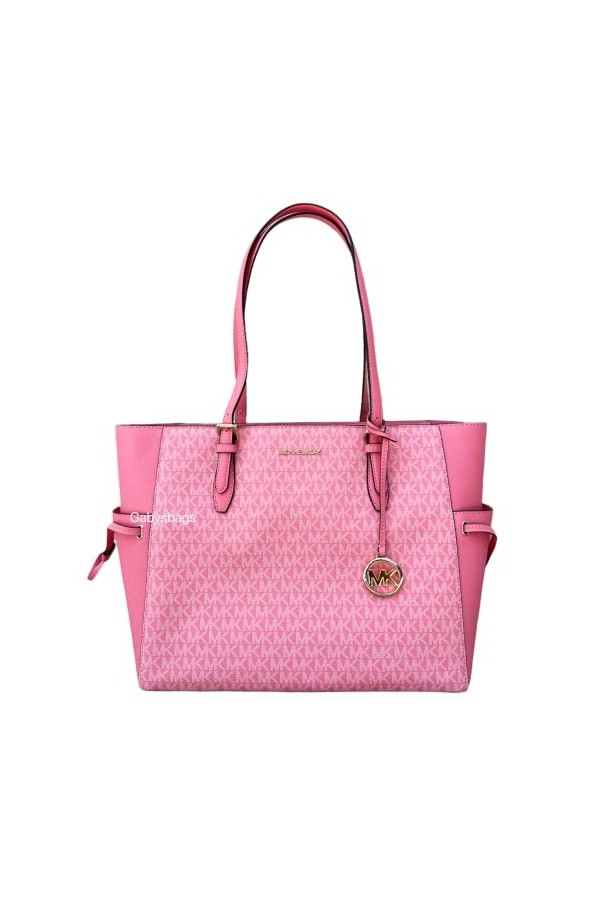 Michael Kors Gilly Large Jet Set Drawstring Top Zip Tote Black Saffiano Leather