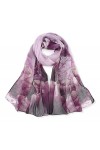 Écharpe Etole Foulard Echarpe Écharpes Pour Femmes Châle Écharpe Douce Et Légère Feuilles Impression Cou Châle Enveloppant Ch