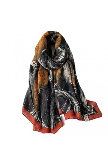 Foulard Châle Écharpes Hiver Women Faune Foulard Mode Print Coton Hijabs Foulards for Dames Châles Enroulées Foulards à col l