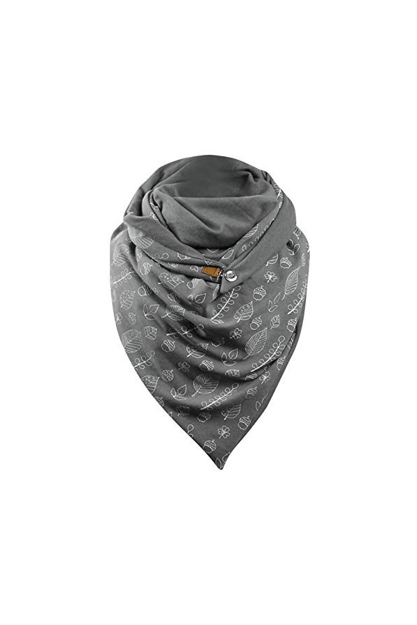 Cusstally Écharpes for femmes Foulards dautomne Wrap décontracté doux chaud foulards impression mode bouton châles femmes éc