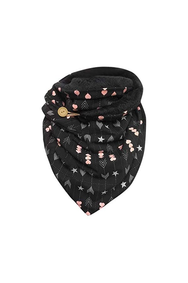 Cusstally Écharpes for femmes Foulards dautomne Wrap décontracté doux chaud foulards impression mode bouton châles femmes éc