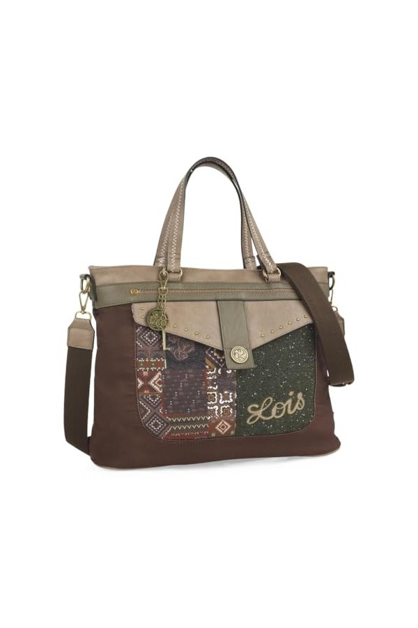 Lois - Sac a Main Femme - Sac à Main Femmes Bandoulieres - Sac de Cours. Sacs à Main en Polyester-Canvas-Polyuréthane. Grand 