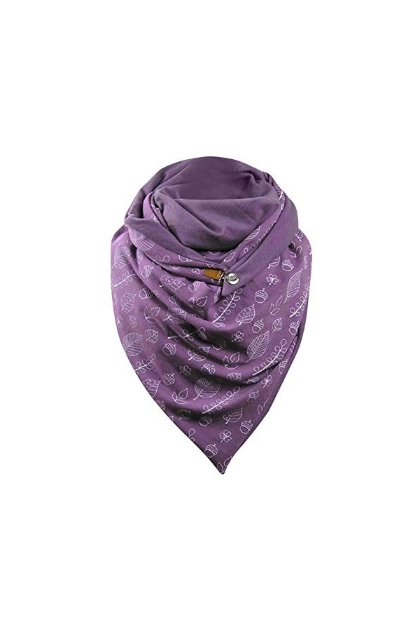 Cusstally Écharpes for femmes Foulards dautomne Wrap décontracté doux chaud foulards impression mode bouton châles femmes éc