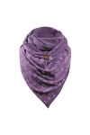 Cusstally Écharpes for femmes Foulards dautomne Wrap décontracté doux chaud foulards impression mode bouton châles femmes éc