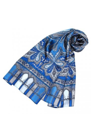 LORENZO CANA Foulard de 100% soie pour la femme – écharpe avec les mesures de 50 x 165 cm - fin, léger et noble pour le print