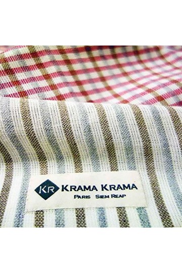 Krama Krama Foulard traditionnel du Cambodge rose Rubis