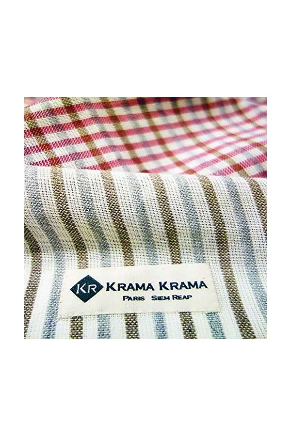 Krama Krama Foulard traditionnel du Cambodge rose Rubis