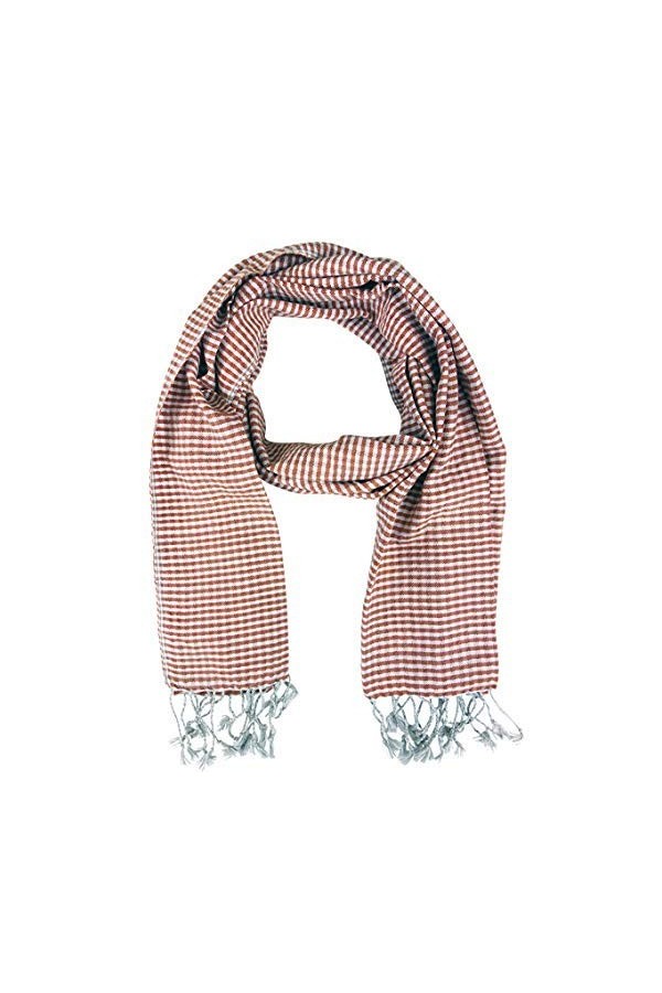 Krama Krama Foulard en coton orange Ta Keo