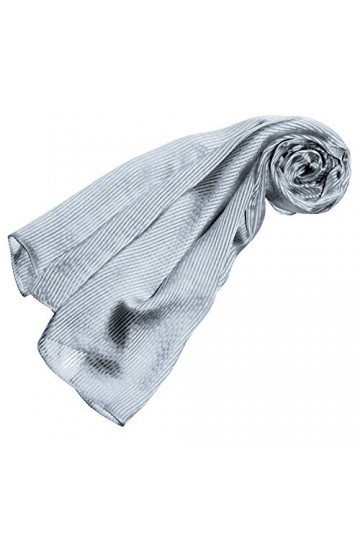 ORENZO CANA Foulard de 100% soie pour la femme – écharpe en satin avec les mesures de 50 x 190 cm - fin, léger et noble pour 