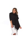 Accessoire Top Tendance Écharpe Femme Cachemire Étole Pashmina Foulard Châle Touché Soyeux Couleur Uni 190 x 80cm + 30 coule