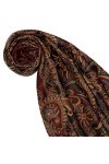 LORENZO CANA Echarpe de 100% laine pour la femme – foulard paisley fleuri - 35 cm x 160 cm - attrayant et souple – une sensat