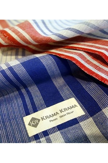 Krama Krama Foulard en coton bleu blanc rouge Citoyen