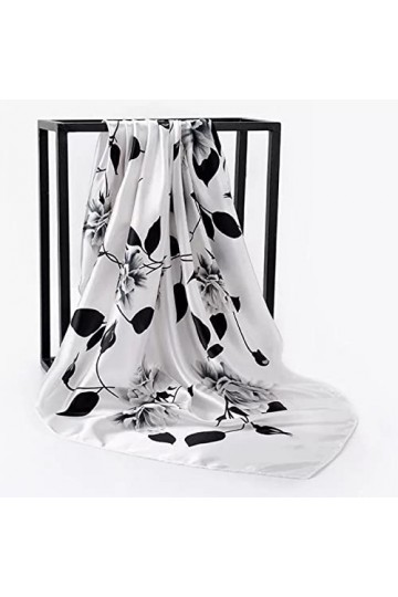 Bysonglezai Foulard Femme Echarpe Homme Châle Imprimer Headcloth De Luxe Solaire Soie Foulards De Mode Couleur Bandanas Popul