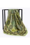 Bysonglezai Foulard Femme Echarpe Homme Châle Imprimer Foulards en Soie Populaire Fleur Headcloth Mode Foulard De Luxe Solair