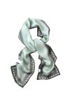 VKEID Foulard en Soie pour Femmes Longue écharpe en soie Double couche Double face, longue écharpe carrée, petit foulard flot