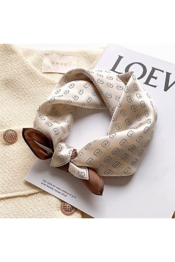 Foulards for femmes,Écharpe carrée,Écharpe de cou,Écharpe carrée en soie véritable Femmes Petits cheveux Écharpes de cou Foul