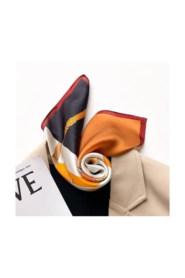 Foulards for femmes,Écharpe carrée,Écharpe de cou,Écharpe carrée en soie véritable Femmes Petits cheveux Écharpes de cou Foul