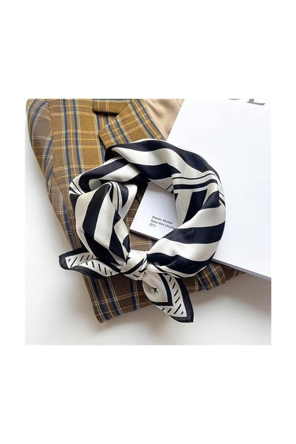 Foulards for femmes,Écharpe carrée,Écharpe de cou,Écharpe carrée en soie véritable Femmes Petits cheveux Écharpes de cou Foul