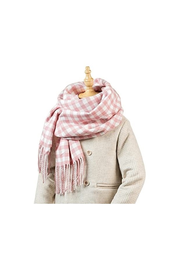 Echarpes Et Foulards Femme Femmes Écharpe Châle dhiver Enveloppe Écharpe à carreaux Acrylique Soft Soft Hiver Tassel Tassel 