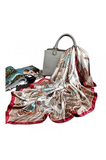 MOBAAK Echarpes Et Foulards Femme Écharpe De Cou De Cheveux Carrés En Soie Écharpes De Mode Écharpe De Mode Foulard Chale Fem