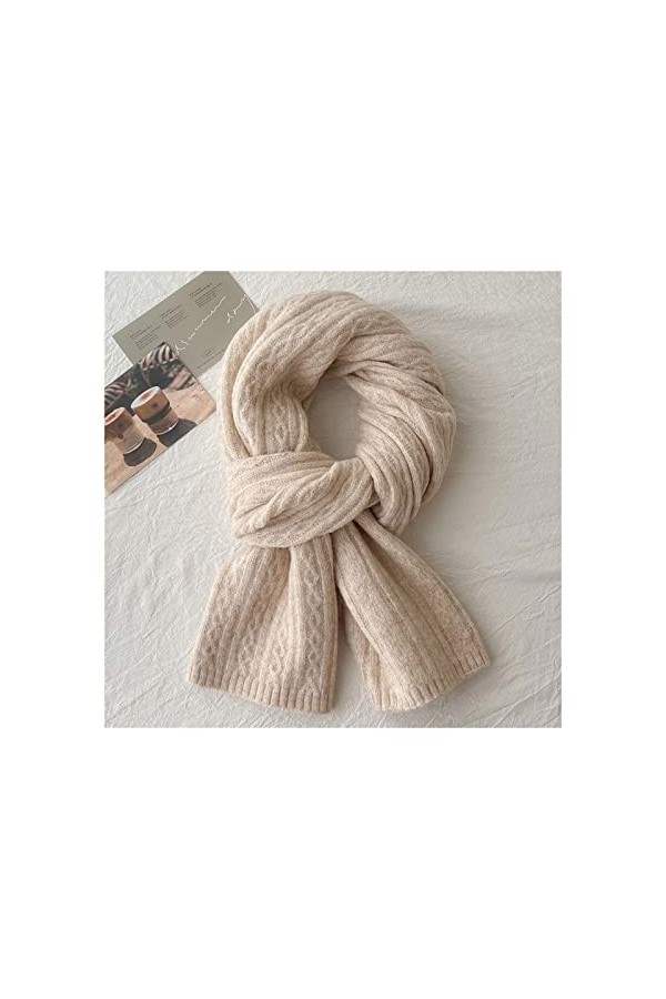 KIZQYN Foulard Femme Écharpe à Tricoter en Laine mélangée à la Mode et Polyvalente for Femmes châle épaissi Hiver Chaud châle