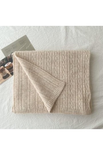 KIZQYN Foulard Femme Écharpe à Tricoter en Laine mélangée à la Mode et Polyvalente for Femmes châle épaissi Hiver Chaud châle