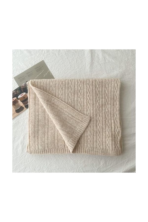 KIZQYN Foulard Femme Écharpe à Tricoter en Laine mélangée à la Mode et Polyvalente for Femmes châle épaissi Hiver Chaud châle