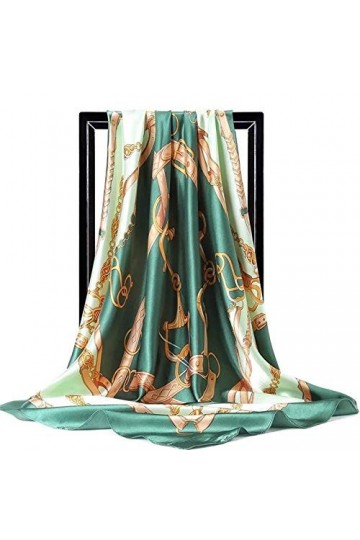 Foulard de Soie Femme, Écharpe Femmes Foulards En Soie Femmes Femmes Foulard Carré Dames Châle Wrap Silencieux Paréo Bandana 